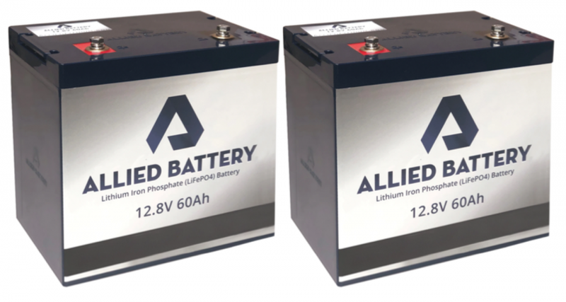 12V Lithium Golf Cart Batteries, Pack of 2 (24V)