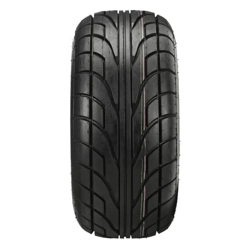 12″ Predator Black/Machined Wheels and 22×9.5-12 DOT Street & Turf Golf Cart Tires – Set of 4