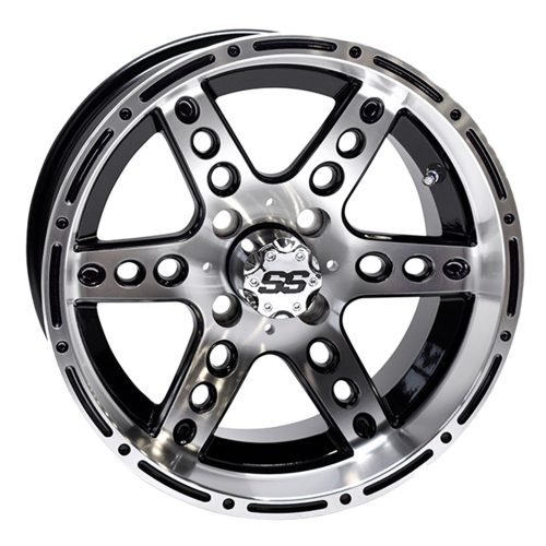 14″ RX187 Black / Machined Golf Cart Wheel – RHOX®