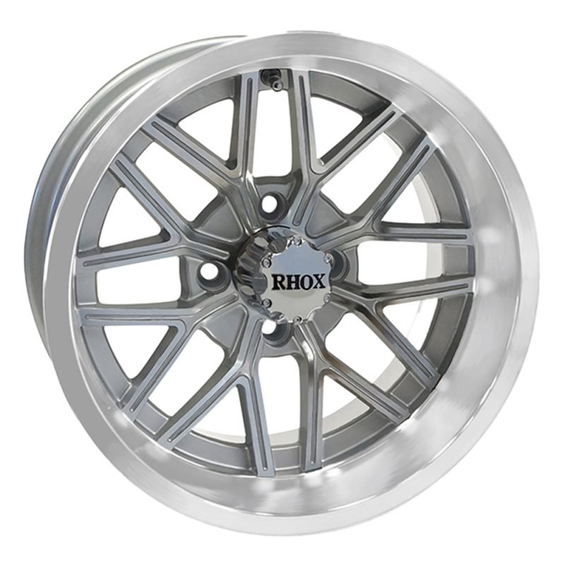 14″ RX281 Silver / Machined Golf Cart Wheel – RHOX®