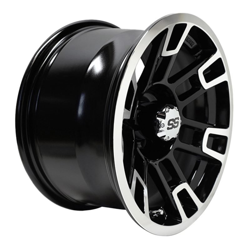 14″ RX391 Black / Machined Golf Cart Wheel – RHOX®