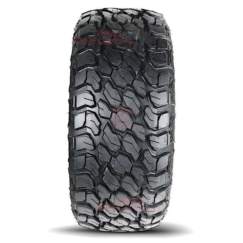 14″ Vampire Black/Machined Golf Cart Wheels and 23×10-14 Odyssey Helix All Terrain Tires – Set of 4